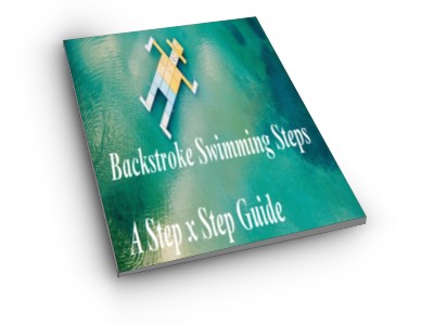 image of flat cartoon image doing backstroke in the pool: Backstroke Swimming Steps - A Step by Step Guide cover